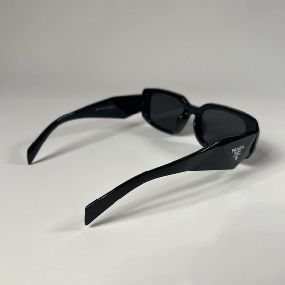 Prada Sleek Black Rectangular Sunglasses - Picture 4 of 5